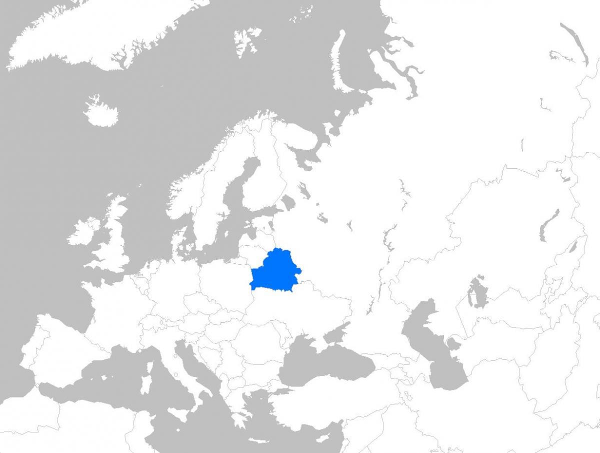 Քարտեզ Բելառուսի Եվրոպայում